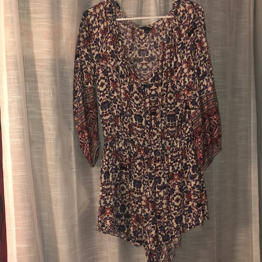 Romper with 3/4 sleeves